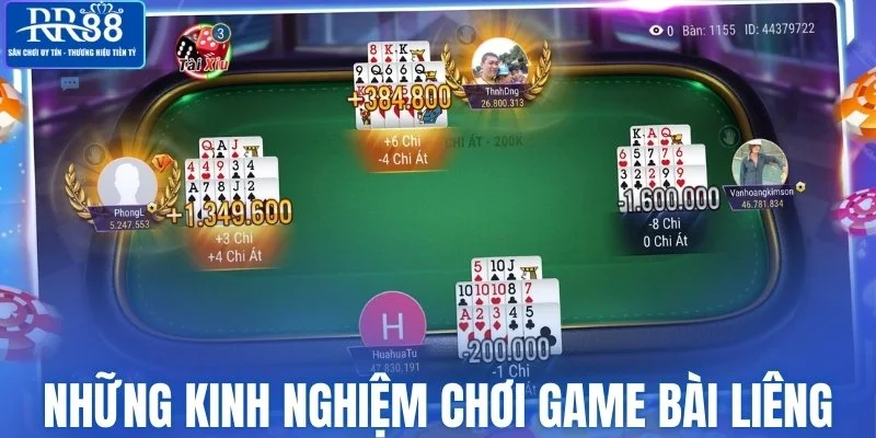 Những kinh nghiệm chơi game bài liêng