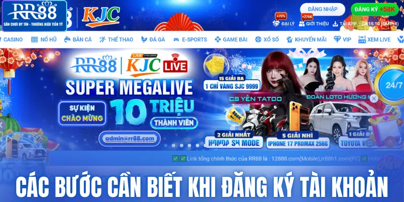 Những yêu cầu bắt buộc khi đăng ký RR88